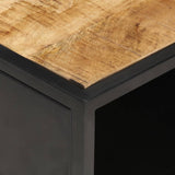 Coffee Table with Carved Door 90x55x36 cm Rough Mango Wood 320946
