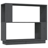 Book Cabinet/Room Divider Grey 80x25x70 cm Solid Wood Pine 814051