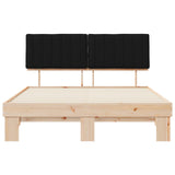 Bed Frame with Upholstered Headboard Black 160 x 200 cm 877476