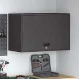 Wall Cabinet for Garage with Gas-lift Door Black 883264
