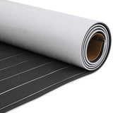 Boat Mat Striped Dark Grey and White 240 x 90 cm EVA 42046771