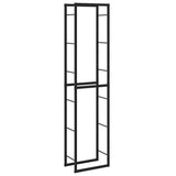 Firewood Rack Black 50x30x209 cm Steel 4018468