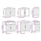 7 Piece Kitchen Cabinet Set Kalmar White Engineered Wood 3314741