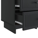 Bedside Cabinet Black 43 x 41 x 66.5 cm Engineered Wood 893866