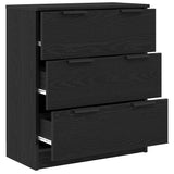 Sideboard with Drawer Black Oak 60 x 30 x 70 cm Engineered Wood 862087