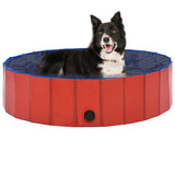 Foldable Dog Swimming Pool Red 120x30 cm PVC 170823