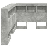 Storage Headboard Concrete Grey 80 cm Engineered Wood 3335448
