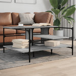 ZNTS Coffee Table Grey Sonoma 100x100x48.5 cm Engineered Wood 842314