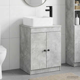 Bathroom Furniture Set Concrete Grey Engineered Wood 3404235