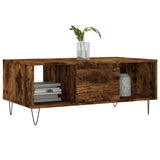 Coffee Table Smoked Oak 90x50x36.5 cm Engineered Wood 830593