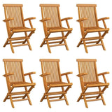 Folding Garden Chairs 6 pcs Solid Teak Wood 3065529