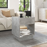 ZNTS Coffee Table with Infinity LED Concrete Grey 40x40x50 cm 847647