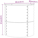 Garden Raised Bed Brown 80 x 80 x 81 cm Steel 42008136