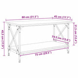 Coffee Table Artisan oak 80 x 45 x 45.5 cm Engineered wood 875732