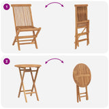 Garden Set 5 pcs Brown Soild Teak Wood 3437385