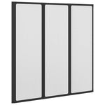 Shower Bath Screen Wall 117 x 120 cm 3 Panels Foldable 140784