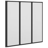 Shower Bath Screen Wall 117 x 120 cm 3 Panels Foldable 140784