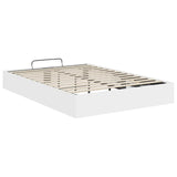 Ottoman Bed Frame White 203 x 120 x 25 cm Engineered Wood 3409237