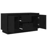 TV Cabinet with LED Lights Black Oak 100x41x50 cm 861410