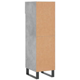 Shoe Cabinet Concrete Grey 30x35x105 cm Engineered Wood 829704
