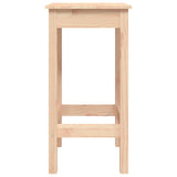 Bar Chair Set of 2 Natural Wood Solid Pine Wood Standard 822137