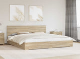 Bed Frame with Drawer Sonoma Oak 200 x 200 cm Engineered Wood 3409610