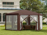 Hexagonal Garden Gazebo Patio Party Outdoor Canopy Tent Sun Shelter with Mosquito Netting and Zipped T3398P318747