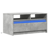 Coffee Table with LED Lights Concrete Grey Engineered Wood 851994