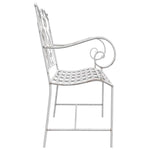 Garden Bench White 104 x 54 x 93cm Steel 42008112