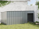Dog House with Roof Anthracite 196x91x110 cm Galvanised Steel 172575