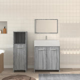 3 Piece Bathroom Furniture Set Grey Sonoma Engineered Wood 3154407
