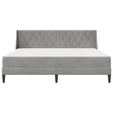 Bed Frame with Mattress Light Grey 180 x 200 cm Velvet 3415241