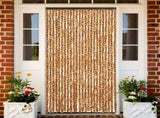 Insect Curtain Ochre and White 100x220 cm Chenille 325459