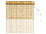 Roller Blind Natural 140 x 220 cm Reed 42034652