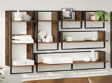 Wall Shelf Set 6 pcs Old Wood 100 x 25 x 30 cm Engineered Wood 882847