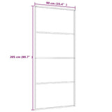 Sliding Door Frosted ESG Glass and Aluminium 90x205 cm Black 151659
