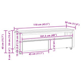 TV Cabinet 110 x 30 x 40 cm Natural Solid Teak Wood 42026902