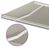 Manual Retractable Awning with LED 6x3.5 m Cream 3070082