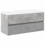 2 Piece Bathroom Furniture Set Concrete Grey Engineered Wood 3324911