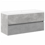 ZNTS 2 Piece Bathroom Furniture Set Concrete Grey Engineered Wood 3324911