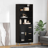 Highboard Black Oak 69.5 x 32.5 x 180 cm Engineered Wood 3416209
