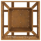 Fire Pit Brown 60 x 60 x 30 cm Weathering Steel 858927