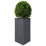 ZNTS Garden Planters 2 pcs Anthracite Triangular 50x43x75 cm Steel 851176