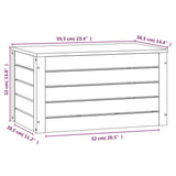Storage Box 59.5x36.5x33 cm Solid Wood Pine 823614