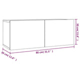 2 Piece TV Cabinet Set Smoked Oak Engineered Wood 3120281