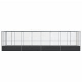 Aviary with Extension Silver 832x207x212 cm Steel 3214274