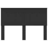 Headboard with Headboard Black Oak 140 cm Engineered wood 887759