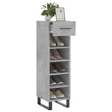 Shoe Cabinet Concrete Grey 30x35x105 cm Engineered Wood 829704