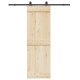 Sliding Door Hardware Kit 183 cm Steel Black 4009716