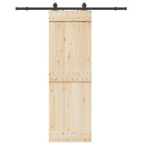 Sliding Door Hardware Kit 183 cm Steel Black 4009716